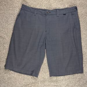 Travis Mathew Men’s Slate Gray Blue Pinstripe Shorts Size 36